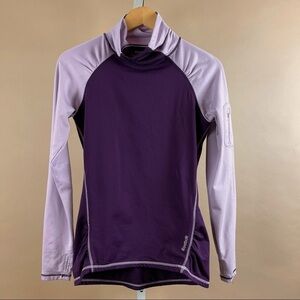 Reebok Small Turtleneck Mock Neck Purple Running Top Pastel Deep Purple Pullover